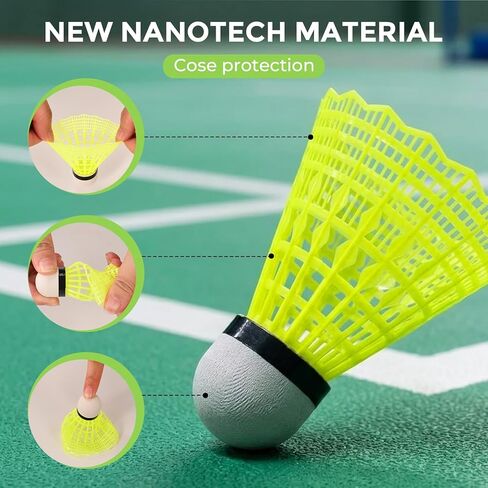 Badminton Birdies–24 Pack Nylon Shuttlecocks for Outdoor & Indoor Play,Durable Badminton Shuttlecocks with High Stability,Ideal for Softball/Baseball Batting Training,Backyard Fun and Practice Matches in Kuwait