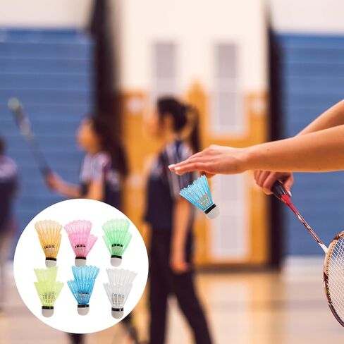 FAVOMOTO 12pcs Nylon Badminton Shuttlecocks Oversized Plastic Birdies for Sports Red Shuttlecocks Training Set in Kuwait