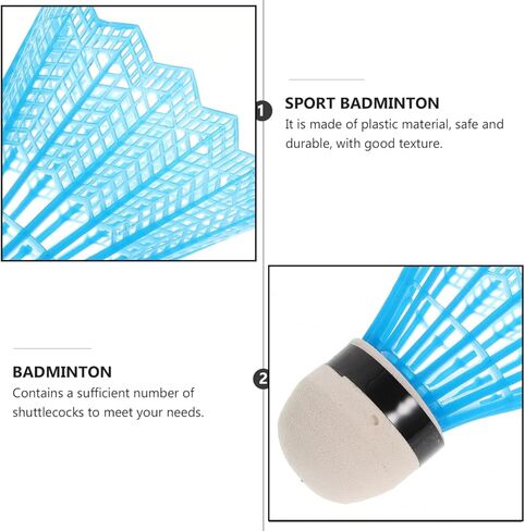 FAVOMOTO 12pcs Nylon Badminton Shuttlecocks Oversized Plastic Birdies for Sports Red Shuttlecocks Training Set in Kuwait