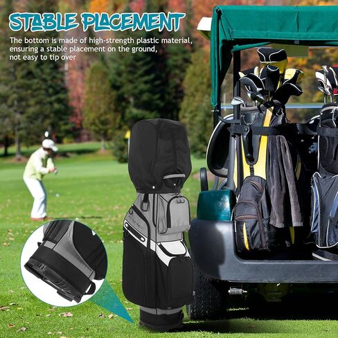 Golf Bag for Men and Women, Golf Cart Bag with 14 Way Organizer Top Divider Multiple 11 Pockets Large Capacity, Premium Cart Pack with Dual Handles and Rain Cover for Club Protection in Saudi Arabia