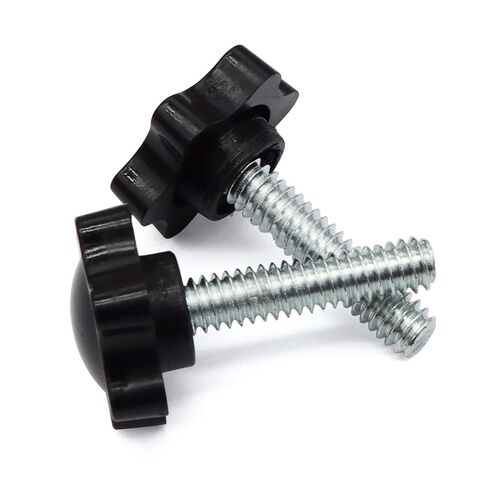 Aiwaiufu 1/4"-20 x 1 صواميل إبهام مخرشة، براغي تثبيت بمقابض سوداء، برغي مقبض المقبض 10 قطع in Kuwait