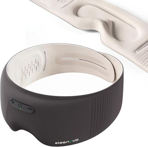 Sleenova Sleep Eye Mask with Bluetooth Headphones - Side Sleeper Optimized with Integrated Offline Audio for Phone-Free Use - 3 Modes for Rest, Nap & Travel in Saudi Arabia