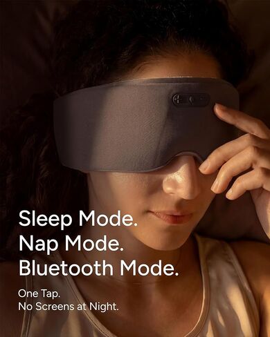 Sleenova Sleep Eye Mask with Bluetooth Headphones - Side Sleeper Optimized with Integrated Offline Audio for Phone-Free Use - 3 Modes for Rest, Nap & Travel in Saudi Arabia