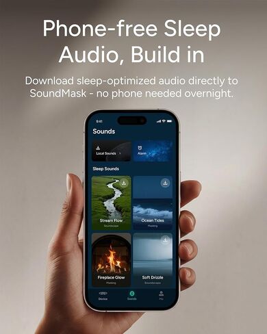 Sleenova Sleep Eye Mask with Bluetooth Headphones - Side Sleeper Optimized with Integrated Offline Audio for Phone-Free Use - 3 Modes for Rest, Nap & Travel in Saudi Arabia