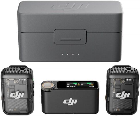 DJI Mic 2 2-Person Compact Digital Wireless Microphone System/Recorder for Camera & Smartphone (2.4 GHz) (CP.RN.00000325.01) + Mic Cleaning Spray + USB-C Cable and Adapter + Cleaning Kit + More in Saudi Arabia