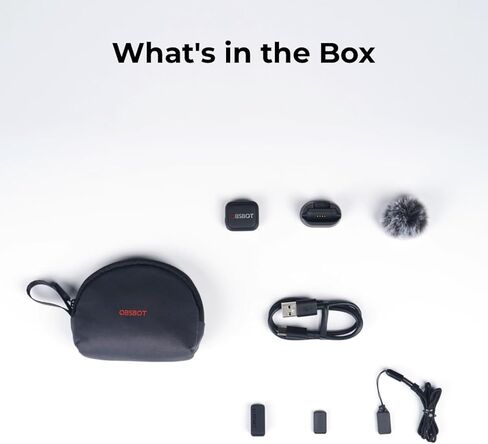 ميكروفون بث مباشر لاسلكي OBSBOT VOX SE، متوافق مع سلسلة Tiny 3، نطاق الالتقاط: 100 متر كحد أقصى. in Saudi Arabia