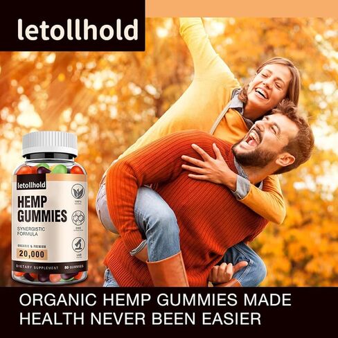 Hemp Gummies for Sleep, Pain, Anxiety (1 Pack) - High Potency Advanced Extra Strength with Pure Natural Hemp Oil, Best Hеmp Gummies for Adults - Low Sugar in Kuwait