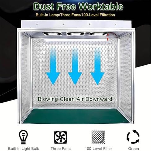 110V/220V Vertical Laminar Flow Hood Air Flow Clean Bench, Filter for Cleanliness Dust Free-Work,Laminar Flow Cabinet, 3 Fans, for Screen Repair/Workshop/Lab/Facility in Saudi Arabia