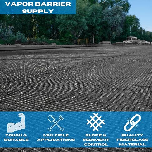 VBS - Black Retaining Walls - Geogrid, Geocell, Geogrid Retaining Walls, StrataGrid Geogrid, Sub-Grade Stabilization, Soil Reinforcement, Slope Stabilization (1, 4' x 50') in Kuwait