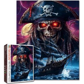 Pirate 1000 قطعة بانورامزو للألغاز للبالغين العائلات جمجمة القراصنة صور الكابتن للألغاز لتحدي لعبة النشاط العائلي الصعب in Kuwait