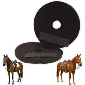 واقيات لقم الحصان من LBH MARKET من النيوبرين 3 بوصات - حماية لقم مبطنة ناعمة مع إغلاق فيلكرو - يمنع القرص والاحتكاك - أداة ركوب الفروسية - أسود (زوج) in Kuwait