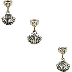 Hinge Heads Decorative Topper Silver,Moon Magnetic Hinge Head Toppers,Hinge Head Home Decoration,Door Hinge Pin Topper,Decorative Hinges for cabinets pin (Shell of sea) in Kuwait