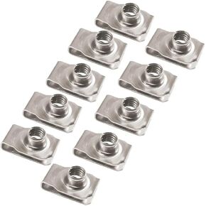 10pcs 304 Stainless Steel U Type Clips with Thread M8 M6 8mm 6mm Reed Nut Leaf Spring Nuts Q312 for Car Motorcycle(M6) in Saudi Arabia