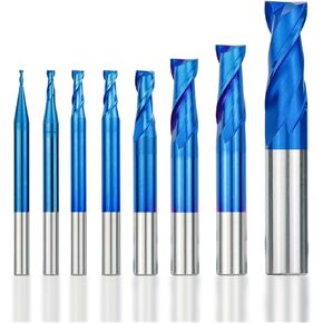 كربيد شقة الأنف نهاية مطحنة القاطع CNC بت التوجيه 2 الناي نانو الأزرق المغلفة مطحنة نهاية مسطحة 1-12mm كربيد نهاية طحن بت CNC طحن أداة راوتر بت in Kuwait