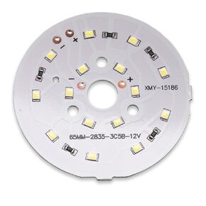 1 قطعة 10 واط 12 فولت أبيض 6000 كيلو COB LED لمبة رقاقة، 24-LED 2835 SMD عالية الطاقة شريحة فائقة السطوع مع 65 مم ديا دائرية الألومنيوم PCB قاعدة بالوعة الحرارة لاستبدال أضواء النازل (1000 مللي أمبير، 120 درجة) in Kuwait