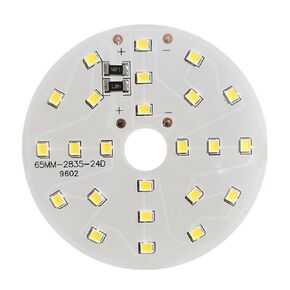 1Pcs 10W 12V White 6000K COB LED Bulb Chip, 24-LED 2835 SMD High Power Super Bright Chip with 65mm Dia Circular Aluminum PCB Heat Sink Base for Downlight Lights Replacement (1000mA, 120deg) in Kuwait