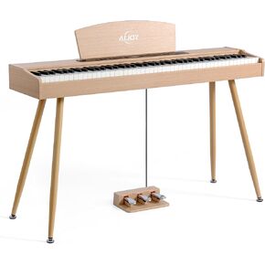 AiJoy مطرقة لوحة مفاتيح البيانو الرقمية مرجحة 88 مفتاحًا، بيانو كهربائي كامل الحجم للمبتدئين، مع شاشة LCD ودواسة ثلاثية، يدعم USB-MIDI/الاتصال اللاسلكي، ADP-50 in Kuwait