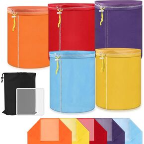 Windspeed 5 Pack 5 Gallon Filter Bags, Oxford Cloth All-Mesh Filter Bags for 5 Gallon Bucket with Filter Screen and Storage Pouch(25 to 220-Micron) in Kuwait