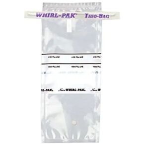 حقيبة Nasco Whirl-Pak B01040WA القياسية ثيو، طول 185 مم × عرض 75 مم، سمك 0.057 مم، سعة 100 مل (عبوة من 100 قطعة) in Kuwait