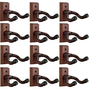 KKG 6 Pack Guitar Brown Wall Mount, Solid Wood U-Shaped Guitar Hanger for Acoustic, Electric Guitar, Banjo, Bass - Guitar Holder Hook Stand Wall Mount for Guitar Player in Kuwait
