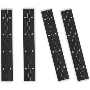 مفصلات بيانو سوداء مقاس 16 بوصة، 4 قطع مفصلات بيانو متينة ومستمرة من الفولاذ المقاوم للصدأ مع فتحة، سمك 0.06 بوصة/2 بوصة عرض مفتوح، لباب الخزانة القابل للطي، الصندوق، إبداعي بنفسك (قابل للتطوير) in Kuwait