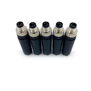 5 قطع M8 3 دبوس موصل أنثى، IP67 مقاوم للماء موصل دائري صناعي مجال قابل للسلك محول غير محمي نوع مستقيم للدراجات الكهربائية 60 فولت 4 أمبير تيار متردد/تيار مستمر in Kuwait