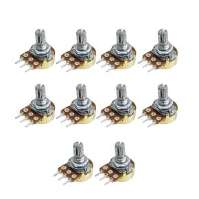 10Pcs WH148 Potentiometer 1K Ohm Variable Resistors 3-Pin 15mm Shaft Single-Joint Linear Potentiometers for Audio Volume Control, Light Dimming, Motor Speed Regulation & DIY Electronics Projects in Kuwait