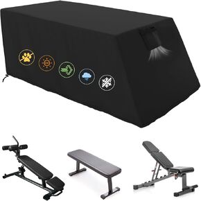 Sit-up Board Cover, 60"Lx18"Wx21"H, Heavy Duty Waterproof Weight Bench Cover, Features a bottom drawstring, handles and ventilation opening, Fits for Universal Weight Chair, Black in Kuwait