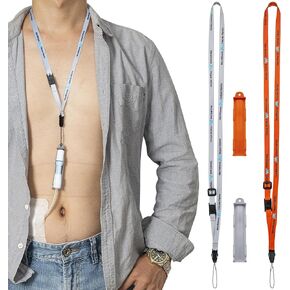 ملحقات غسيل الكلى البريتوني. حامل مجموعة نقل PD لباكستر - حاملان PD ملونان مع حبلين قابلين للتعديل. دعم الدش الآمن. (رمادي وردي) in Kuwait