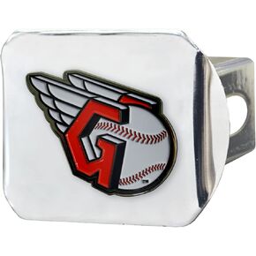 FANMATS 26571 Cleveland Indians Color Hitch Cover - Chrome in Saudi Arabia