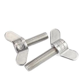 304 الفولاذ المقاوم للصدأ M4 M5 M6 M8 فراشة مسامير الجناح رئيس الإبهام البراغي الأغنام القرن (M5x50mm 4 قطعة) in Kuwait