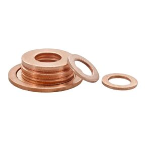 M5 /6/8 /10/12 /14/16 /18/20 /22/24 Solid Pure Copper Plugs Washer O-Ring Gasket Motorcycle Sump Flat Sealing(M20xOD26X1(5Pcs)) in Kuwait