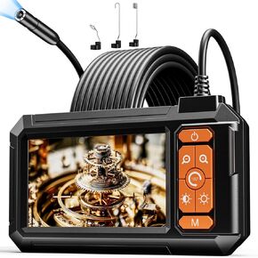 Endoscope Camera with Light,Borescope Cameras with 4.3" IPS 1920P HD Inspection Kamera IP67 Waterproof with 8 Adjustable LEDs 16.5 FT Semi-Rigid Cable Borescopes for Sewer Drain Pipe Cool Gadgets in Kuwait