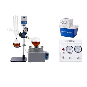Rotary Evaporator 2L with110V Lab Water Circulating Vacuum Pump, Digital Screen 0-120rpm Speed, Suitable for Laboratory Evaporation in Kuwait