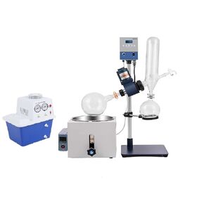 110V Laboratory Rotary Evaporator 2L with Water Circulating Lab Vacuum Pump ;Vacuum Distillation System wtih120mm Lift for Essential Oils & Lab,Precise Temperature Control in Kuwait