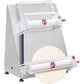 آلة تقطيع عجينة البيتزا التجارية 110 فولت 370 وات 4-16 بوصة ماكينة تقطيع عجينة البيتزا الكهربائية الأوتوماتيكية، سمك 0.7-5.4 مم قابل للتعديل للمخابز ومحلات البيتزا والمطاعم in Kuwait