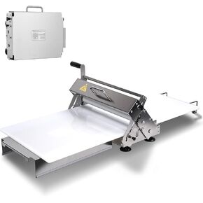 رقاقة عجين جديدة مطورة قابلة للطي مقاس 15.5 بوصة، أسطوانة عجين يدوية قابلة للتعديل بسمك، ماكينة من الفولاذ المقاوم للصدأ، معجنات الخبز والخبز، للمخابز المنزلية والتجارية in Kuwait