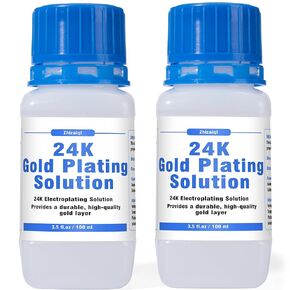 24K Gold Plating Solution - Intended for Bath Electroplating Equipment | High-Purity 24K Electroplating Solution, Immersion Plating, 7 oz in Kuwait