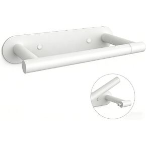 304 Stainless Steel Toilet Paper Holder Wall Mounted Double Post Swivel Tissue Holder No Drilling Bathroom Paper Towel Dispenser Anti-Vibration for RV Commercial Bathroom Matte Black in Saudi Arabia