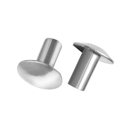 3/16" Diameter X 3/8" Length Solid Aluminum Brazier Head Rivets, Pack of 100 in Kuwait