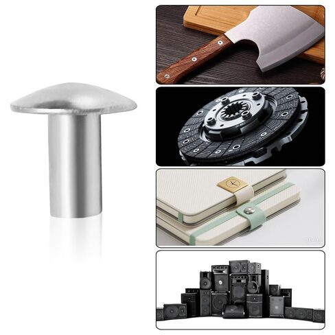 3/16" Diameter X 3/8" Length Solid Aluminum Brazier Head Rivets, Pack of 100 in Kuwait