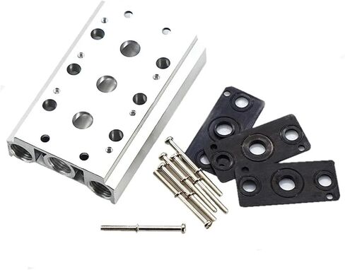 Solenoid valve base 4V110/4V210/4V310/4V410 to manifold 100M 200M 300M 400M series 1F~15F.(11F,300M) in Saudi Arabia