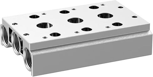 400M 300M 200M 100M manifold suitable for 4V410 4V310 4V210 4V110 pneumatic solenoid valve exhaust plate base with gasket screws(14F,300M) in Saudi Arabia