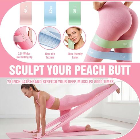 Pilates Kit with Foldable Yoga Mat, Portable Home Workout Pilates Equipment, Lightweight Pilates Set for Travel & Small Spaces,14.5" Pilates Ring and Ball, Resistance Bands & Core Sliders, Pink in Saudi Arabia