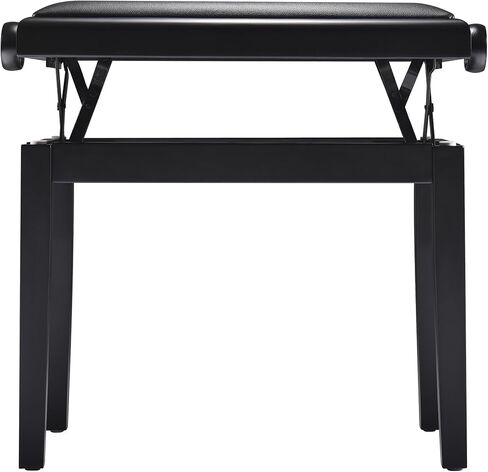 Adjustable Piano Bench, Wooden Piano Stool with Faux Leather Padded Cushion, Vanity Bench, Piano Seat (White) in Saudi Arabia
