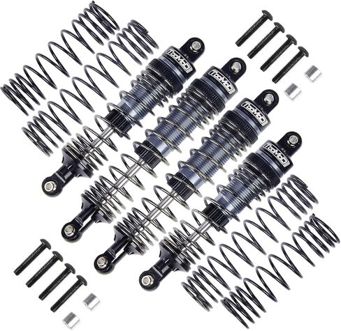 90mm/105mm RC Oil Shock Absorber Big Bore Damper for 1/10 Slash 2WD, 4WD 4x4,Stampede,Rustler 4X4 VXL, Hoss,Bandit, Ford, Vorteks, Parts Upgrade Replace (Red) in Kuwait