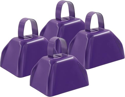 Litoexpe 4 Pack 3 Inch Metal Cowbells Loud Noise Makers Ideal Hand Percussion Cowbells for Football Games, Parties, and Team Spirit(Blue) in Saudi Arabia