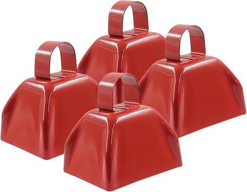 Litoexpe 4 Pack 3 Inch Metal Cowbells Loud Noise Makers Ideal Hand Percussion Cowbells for Football Games, Parties, and Team Spirit(Blue) in Saudi Arabia