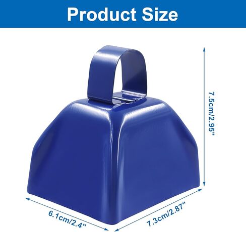Litoexpe 4 Pack 3 Inch Metal Cowbells Loud Noise Makers Ideal Hand Percussion Cowbells for Football Games, Parties, and Team Spirit(Blue) in Saudi Arabia