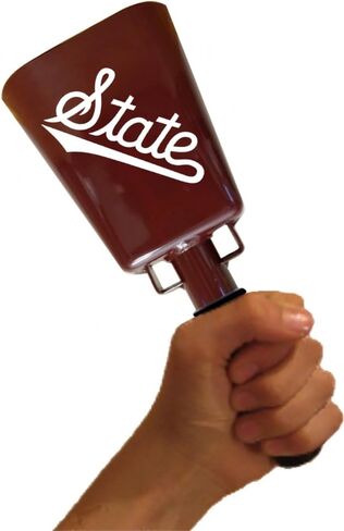 10 inch Maroon Mississippi State Cowbell with Script State Logo on one Side in Saudi Arabia